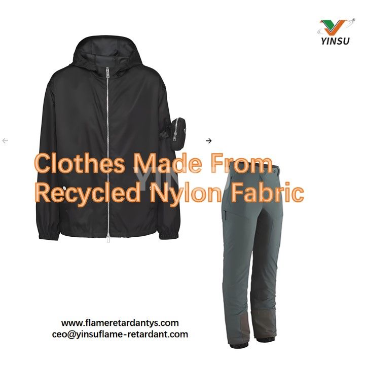 Clothes Made From Recycled Nylon Fabric Kleidung aus recyceltem Nylongewebe