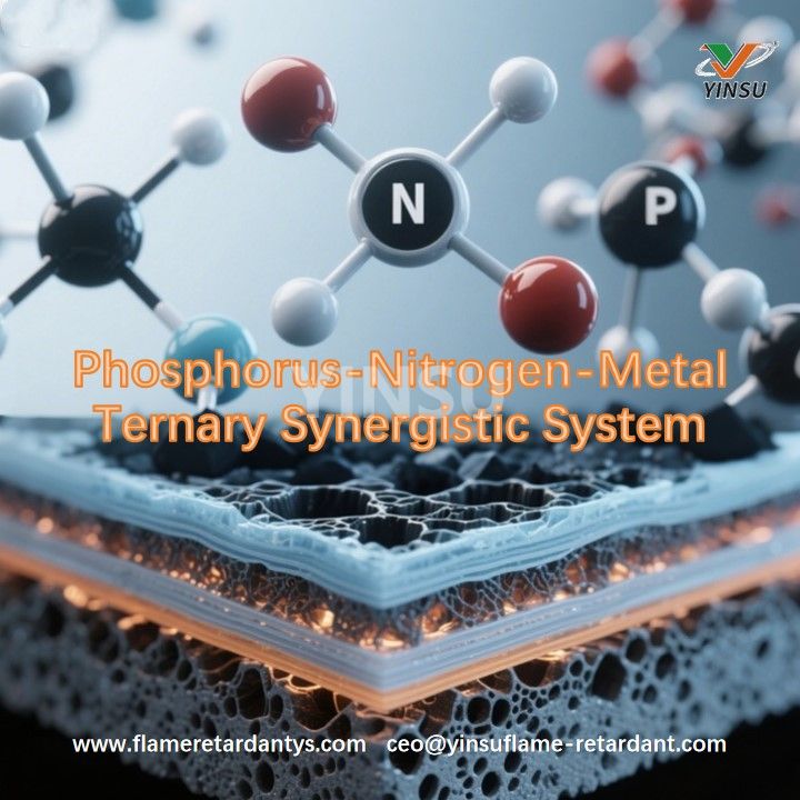 Tern&auml;res synergistisches Phosphor-Stickstoff-Metall-System