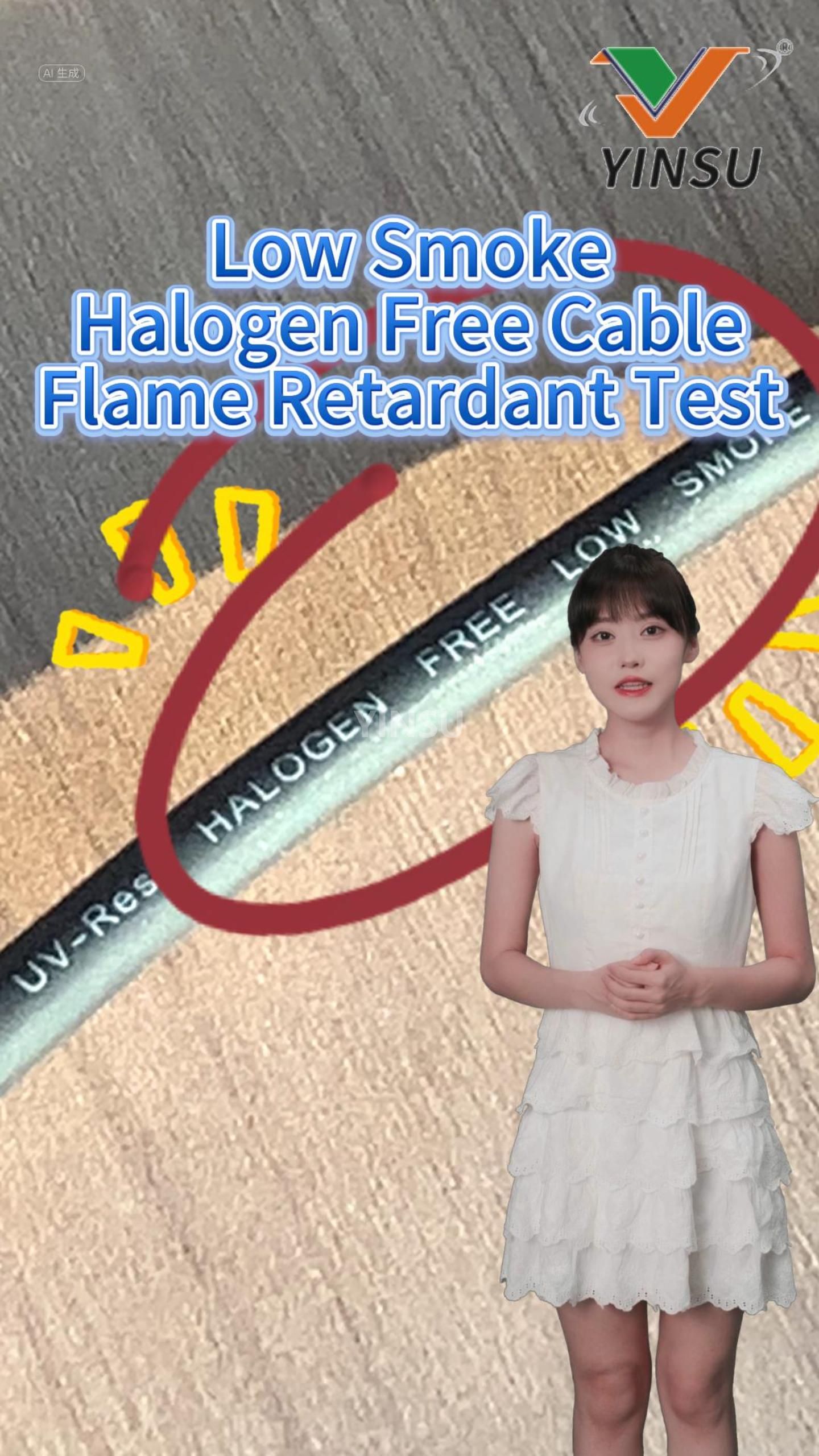 Niedriger Rauch Halogenfree Kabelflammenthemzentest